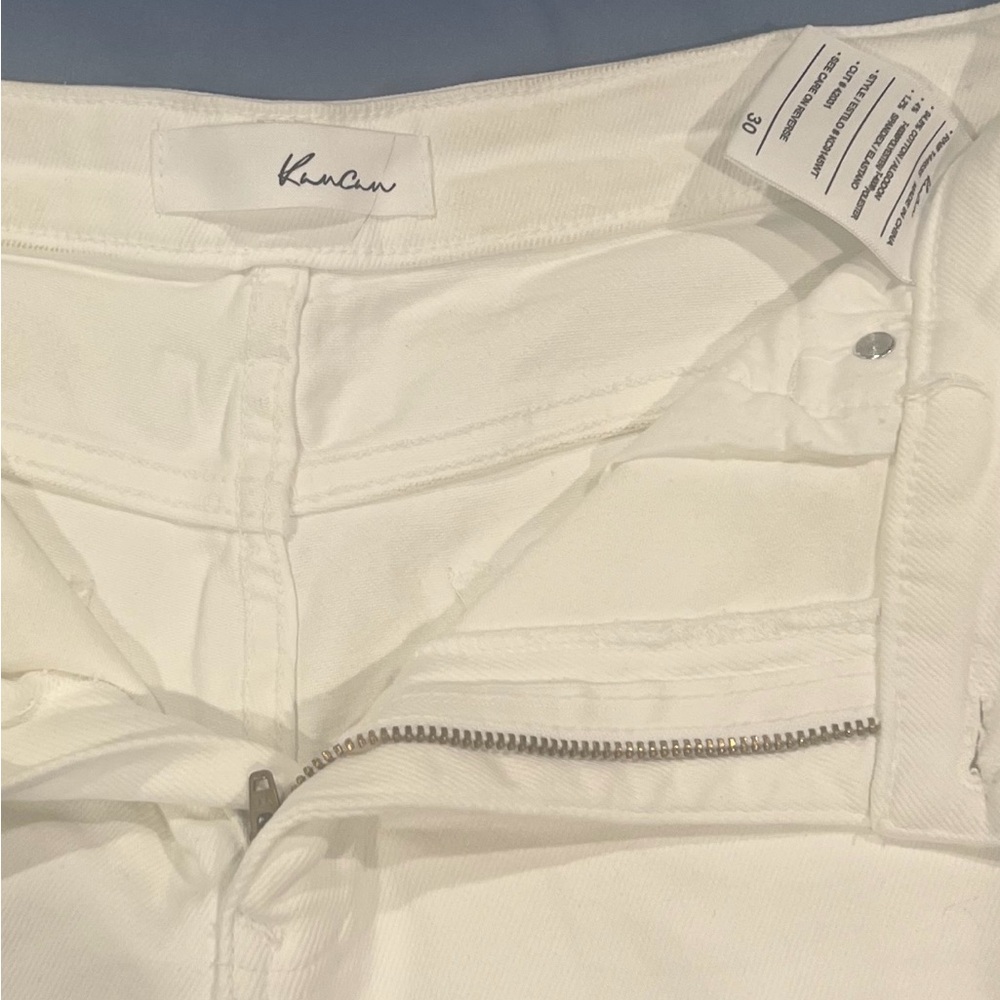 Womens white denim shorts